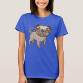 Pug Puppy Cartoon T-shirt (Voorkant)
