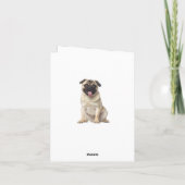 Pug Puppy Dog Blank Note Card Kaart (Achterkant)
