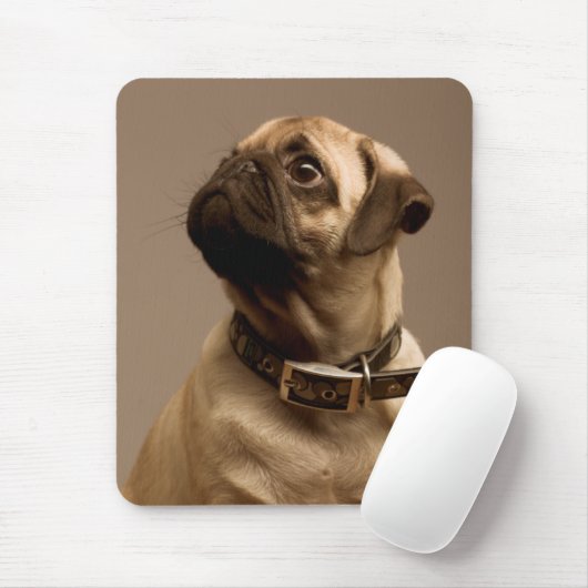 Pug Puppy Dog Canine Computer Mousepad Muismat (Met muis)