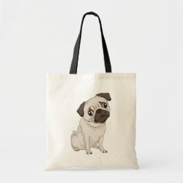 Pug Puppy Dog Cartoon Canvas Canvas tas