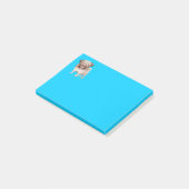 Pug Puppy Dog Cartoon Grafische blauwe notities Post-it® Notes (Schuin)
