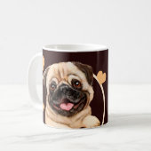 Pug Puppy Dog Elke snack die je maakt Koffiemok (Voorkant links)