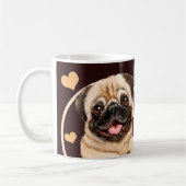 Pug Puppy Dog Elke snack die je maakt Koffiemok (Links)