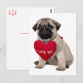 Pug Puppy Dog Greeting Briefkaart (Voorkant / Achterkant)