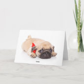 Pug Puppy Dog Happy Birthday Card - Verse binnenka Kaart (Achterkant)