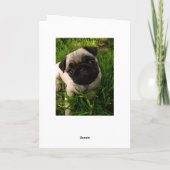 Pug Puppy Dog Happy Birthday Card - Verse binnenka Kaart (Achterkant)
