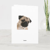 Pug Puppy Dog Happy Birthday Card - Verse binnenka Kaart (Achterkant)