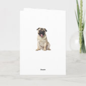 Pug Puppy Dog Happy Birthday Kaart - Verse binnen (Achterkant)