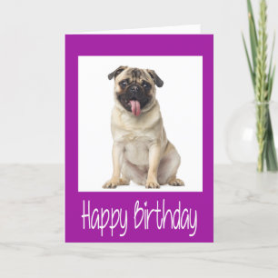 Pug Puppy Dog Happy Birthday Kaart - Verse binnen