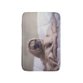 Pug puppy Dog Keuken in een warme handdoekje Badmat (Voorkant Verticaal)