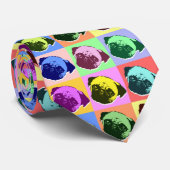 Pug Puppy Dog Love Hearts Patroon Stropdas (Opgerold)