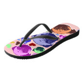 Pug Puppy Dog Love Hearts Teenslippers (Schuin)