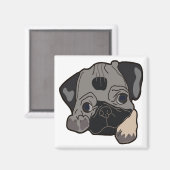 PUG PUPPY DOG MAGNEET (Voorkant / Achterkant)
