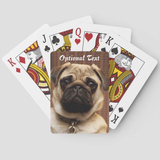 Pug Puppy Dog Pokerkaarten (Achterkant)