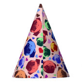 Pug Puppy Dog PopArt Retro Style Feesthoedjes (Achterkant)