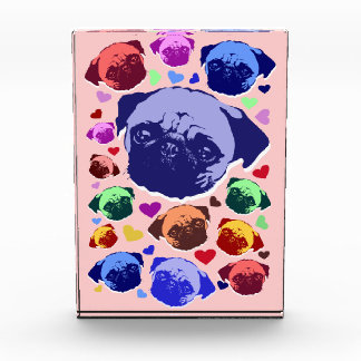 Pug Puppy Dog PopArt Retro Style Fotoblokken