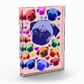 Pug Puppy Dog PopArt Retro Style Fotoblokken (Links)