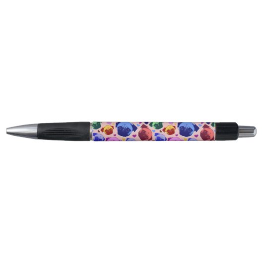 Pug Puppy Dog PopArt Retro Style Pen (Voorkant)