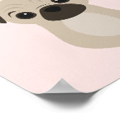 Pug Puppy Dog Poster voor kwekerij & Kinder kamer  (Hoek)