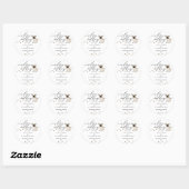 Pug puppy Dog Wedding Welcome Ronde Sticker (Vel)