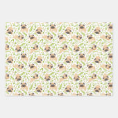 Pug puppy Dog Wrapping Paper Set van 3 (Voorkant)