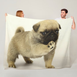 Pug Puppy Fleece Deken