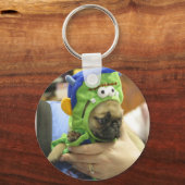 Pug Puppy Frankenpug 2 Sleutelhanger (Voorkant)