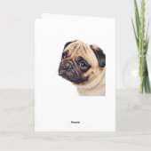 Pug Puppy Happy Birthday Kaart - Verse binnen (Achterkant)