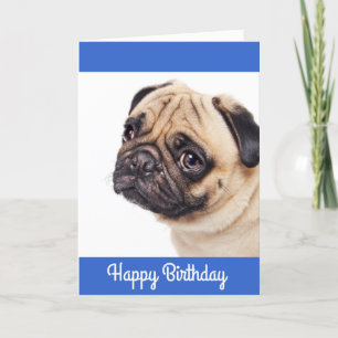 Pug Puppy Happy Birthday Kaart - Verse binnen
