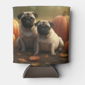 Pug Puppy Herfst Delight Pompoen Blikjeskoeler (Voorkant)