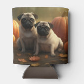 Pug Puppy Herfst Delight Pompoen Blikjeskoeler (Achterkant)