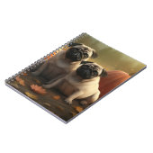 Pug Puppy Herfst Delight Pompoen Notitieboek (Linkerzijde)