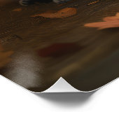 Pug Puppy Herfst Delight Pompoen Perfect Poster (Hoek)