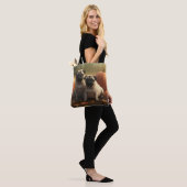 Pug Puppy Herfst Delight Pompoen Tote Bag (Op model)