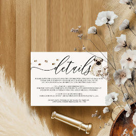 Pug puppy hond bruiloft details RSVP kaartje