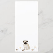 Pug puppy hond bruiloft menu (Achterkant)