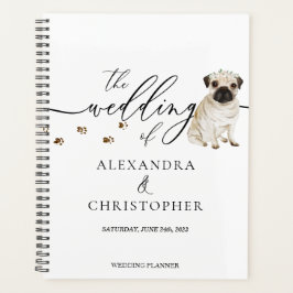 PUG puppy hond liefde bruiloft Planner