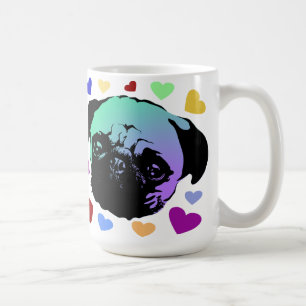 Pug Puppy Hond PopArt Retro Stijl Koffiemok
