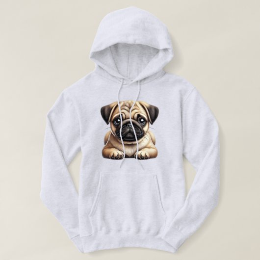 Pug Puppy Hoodie (Design voorkant)