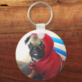 Pug Puppy Hoodie Sleutelhanger (Voorkant)