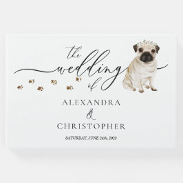 Pug puppy huisdier Huwelijk Calligrafie Gastenboek