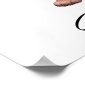 Pug Puppy met roze strik illustratie aangepaste na Poster (Hoek)