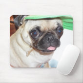 pug puppy mouse pad muismat (Met muis)