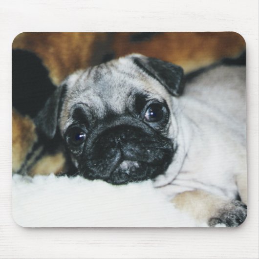 Pug Puppy Mousepad Muismat (Voorkant)