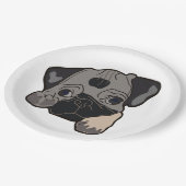 PUG PUPPY PAPIEREN BORDJE (Gekanteld)