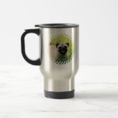 Pug Puppy Roestless Travel Mug Reisbeker (Links)