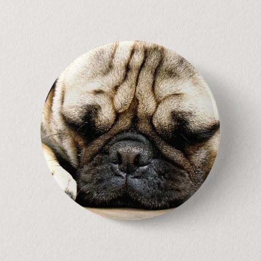 Pug puppy ronde button 5,7 cm (Voorkant)
