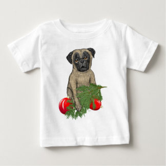 Pug Puppy Schattig Christmas Dog Art