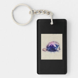 Pug Puppy Sketch Pug Hondenliefhebbers Gift Sleutelhanger