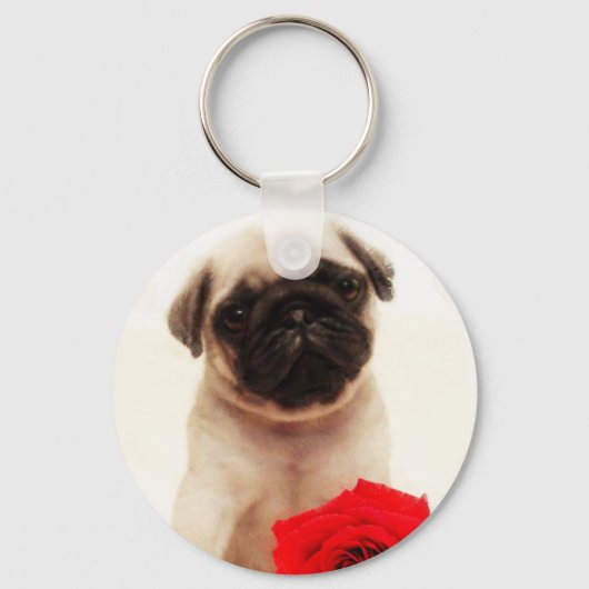 Pug puppy sleutelhanger (Voorkant)